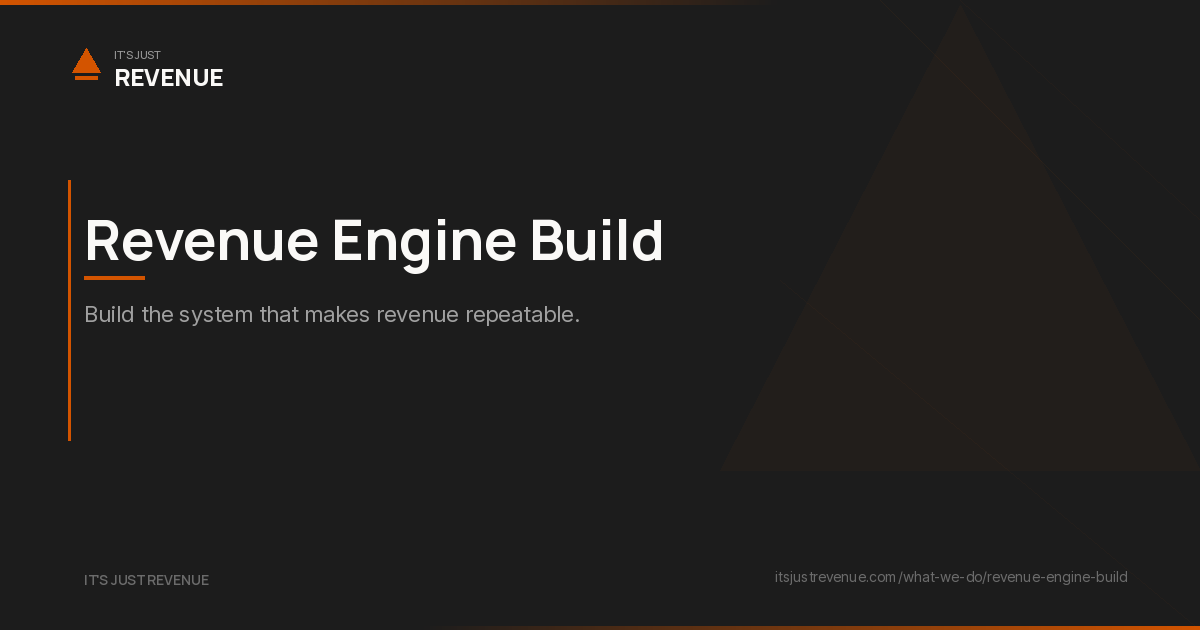 Revenue Engine Revenue Engine Build | 90-Day Revenue Transformation — It's Just Revenue